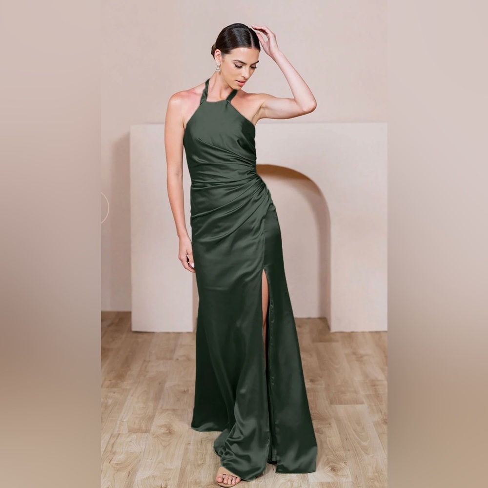 Revelry Fallon Dress Deep Olive size 6 *UNALTERED*